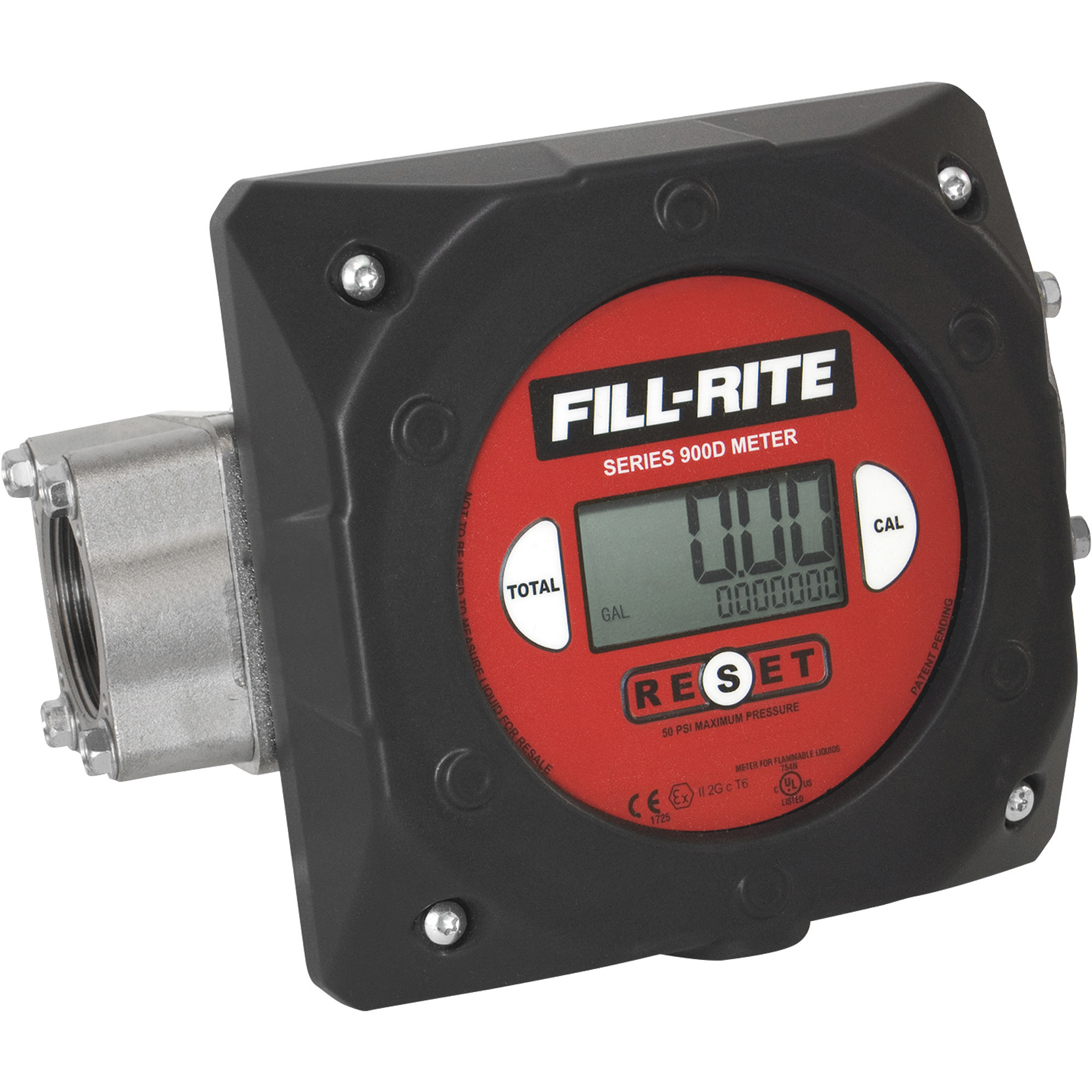 Fill-Rite Digital Fuel Meter, Measures 6-40 GPM, Model# 900CD1.5